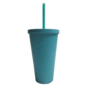 Starbucks 2016 Stainless Steel Tumbler Matte Tiffany Mint‎ Blue 16oz